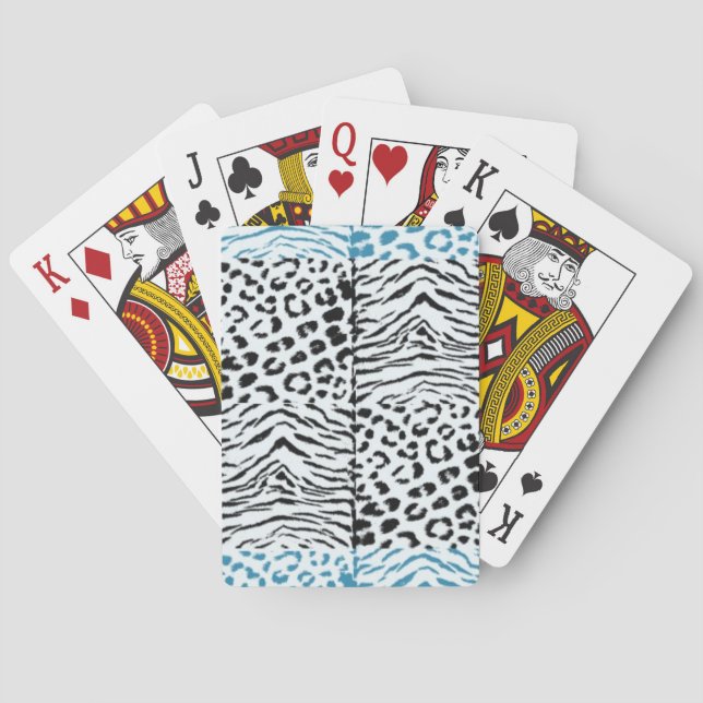 Wild Animal Fur Pattern Poker Cards (Back)