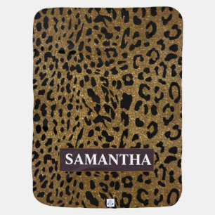 Wild Animal Glitter Cheetah Camo Baby Blanket