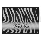 Wild Animal Gray Zebra Pattern Thank You (Front Horizontal)