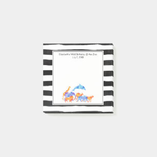 Wild Animal Herd Colorful Watercolor Post-it Notes