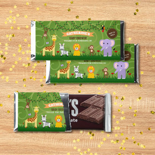Wild Animal Jungle Safari Baby Shower Hershey Bar Favors