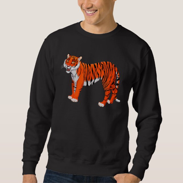 Wild Animal Kids Idea Tiger Sweatshirt (Front)