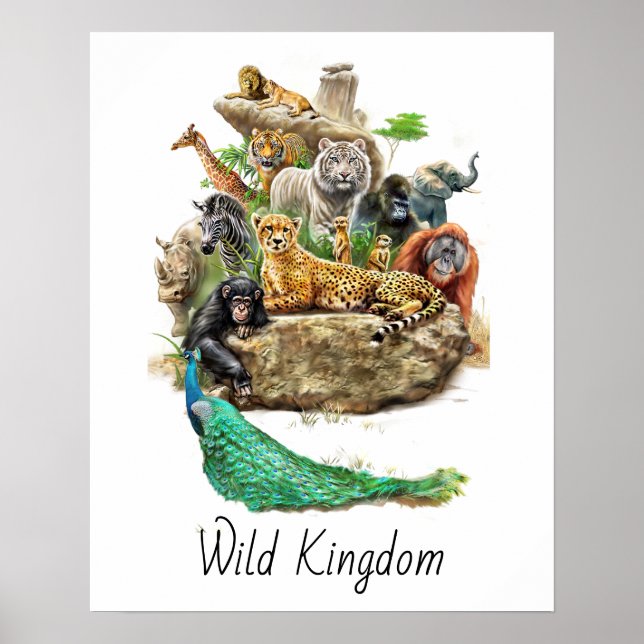 Wild Animal Kingdom Customizable Poster (Front)