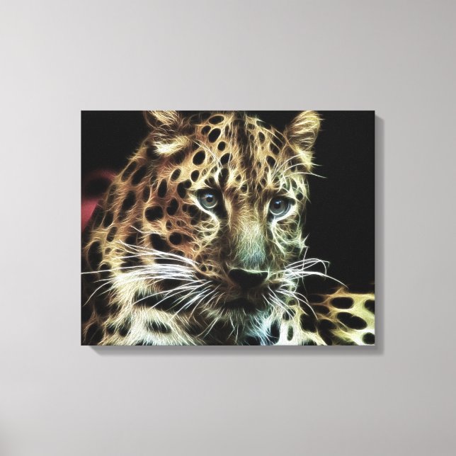 Wild Animal Leopard  Wrapped Canvas Print (Front)