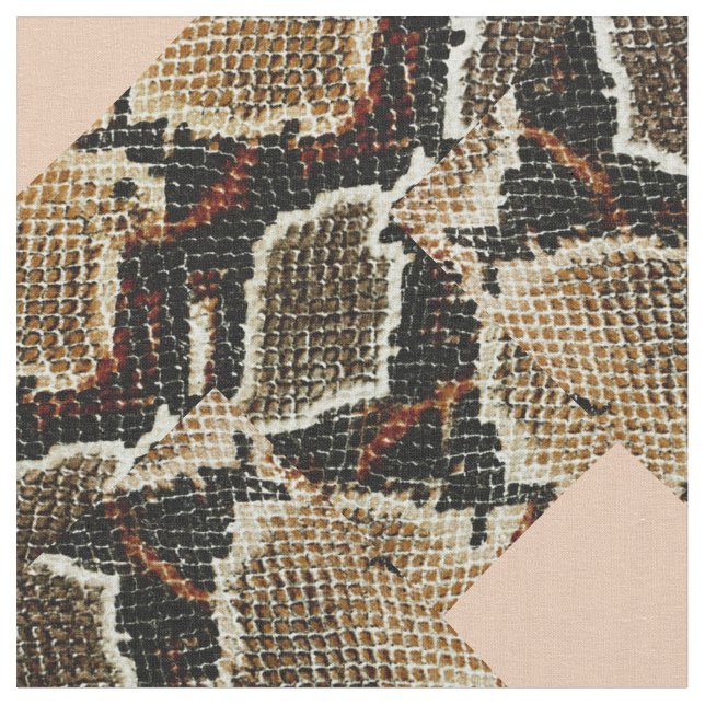 wild animal pattern python snake print fabric (Close Up)