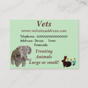 Wild Animal Pet Art Business Card