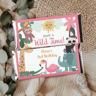 Wild Animal Pink Hershey Bar Favors