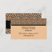 Wild Animal Print High Fashion Boutique Designers Business Card (Front/Back)