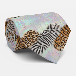 Wild Animal Print Opal Spotted Neck Tie