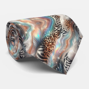 Wild Animal Print Opal Spotted Neck Tie