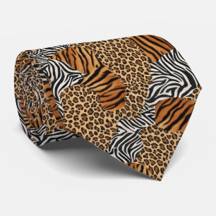 Wild Animal Print Spotted Neck Tie