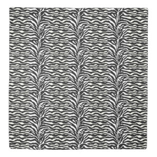 Wild Animal Print, Zebra in Black and White Duvet Cover