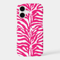 Wild Animal Print, Zebra in Fuchsia Pink and White