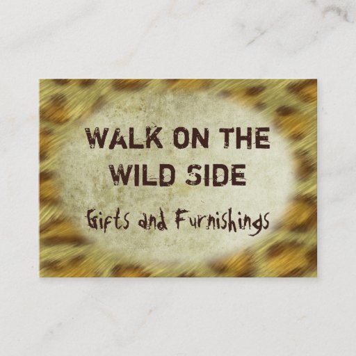 Customizable Wild Animal Prints Business Card Templates