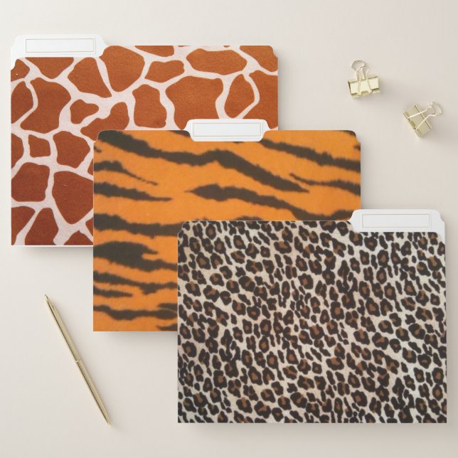 Wild Animal Prints File Folders (Set)