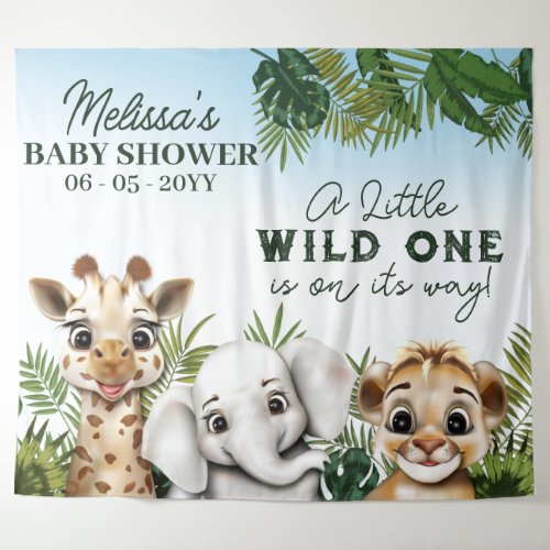 Wild Animal Safari Baby Shower Backdrop