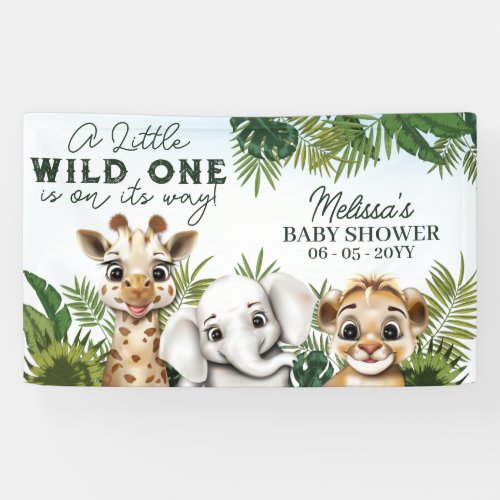 Wild Animal Safari Baby Shower Banner