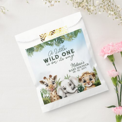 Wild Animal Safari Baby Shower Favor Bag