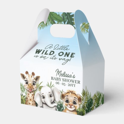 Wild Animal Safari Baby Shower Favor Boxes