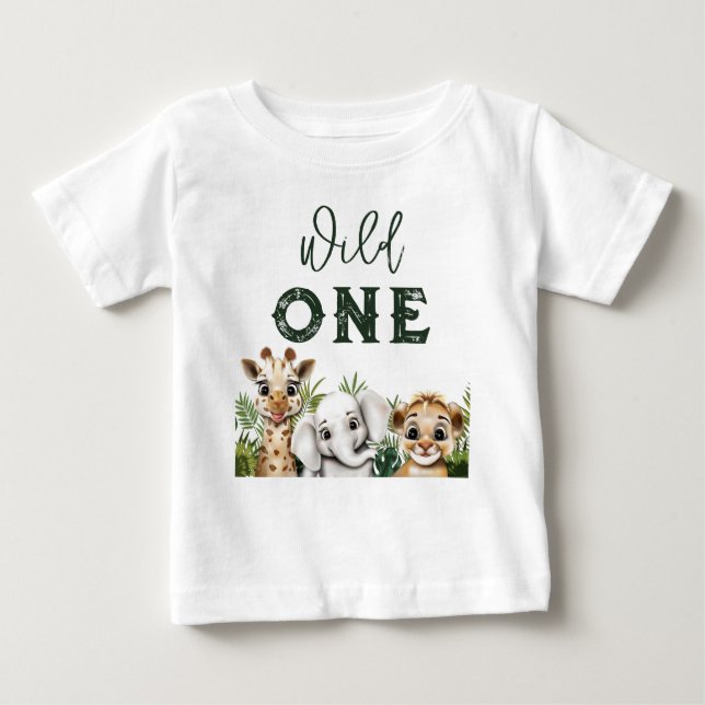 Wild Animal Safari Baby T-Shirt (Front)