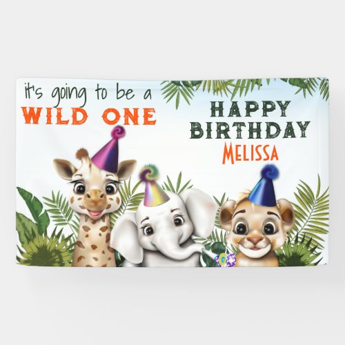 Wild Animal Safari Birthday Party Banner