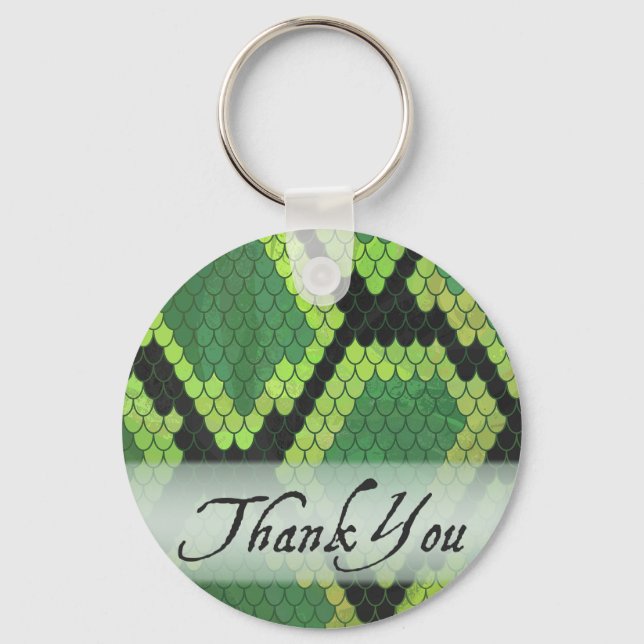 Wild Animal Snake Thank You Keychain (Front)