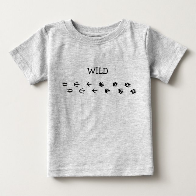 Wild Animal tracks Baby T-Shirt (Front)