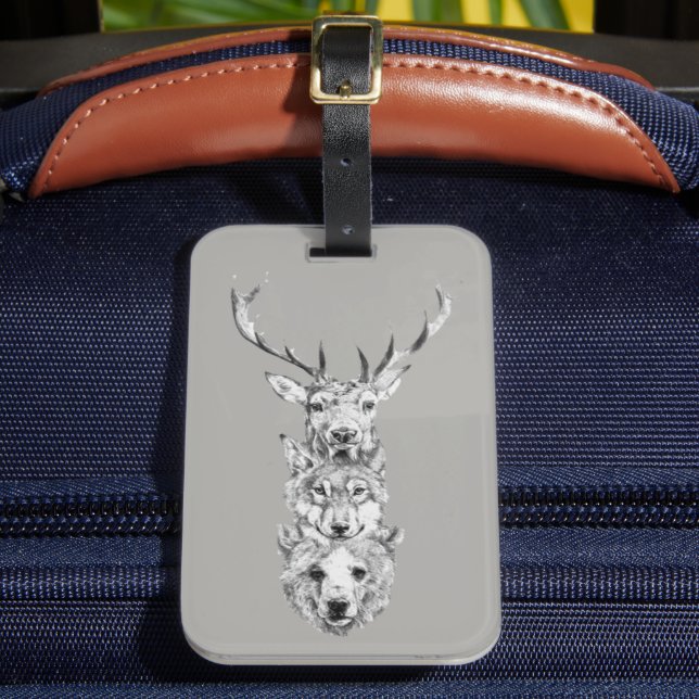 Wild Animal Trio Luggage Tag (Front Insitu 2)