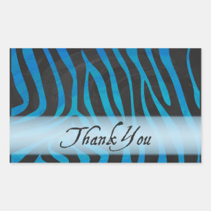 Wild Animal Zebra Thank You Rectangular Sticker