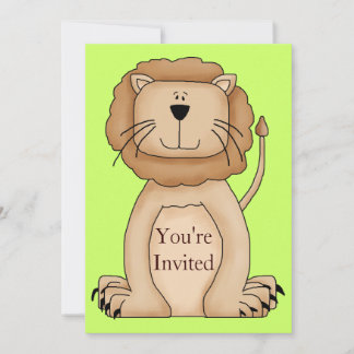 Wild Animal Zoo Birthday Party Invitation