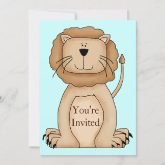 Wild Animal Zoo Birthday Party Invitation
