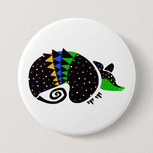 Wild animals - ARMADILLO - Endangered animal Button