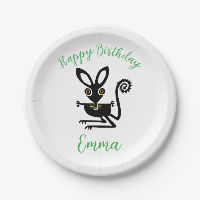 Wild animals -  BILBY -  Aussie wildlife - Party Paper Plates (Front)