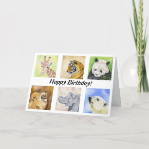 Wild Animals birthday card