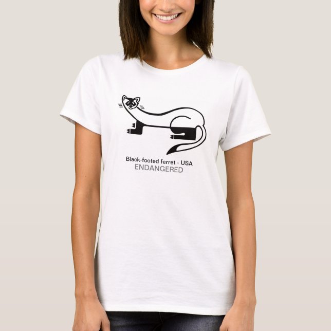  Wild animals - Black-footed FERRET  USA -Wildlife T-Shirt (Front)