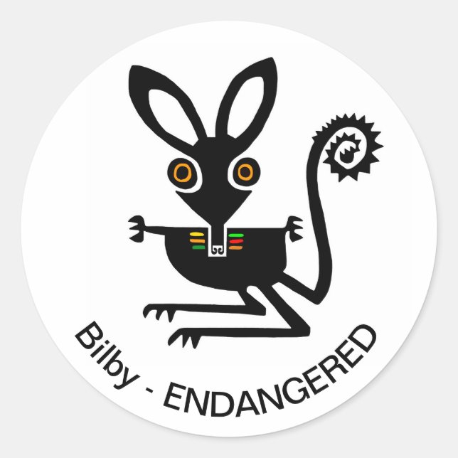 Wild animals - Cute BILBY -Australia - Nature Classic Round Sticker (Front)