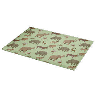 Wild animals cutting board