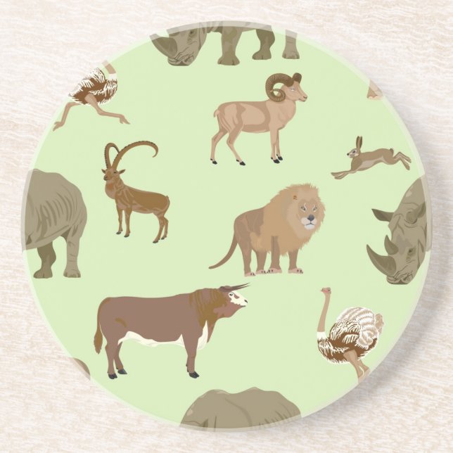 Wild animals drink coaster (Front)