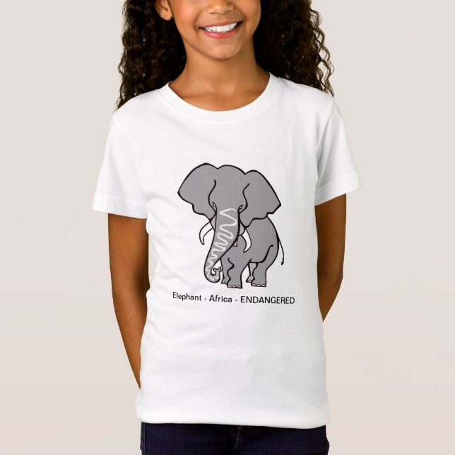 Wild animals-  ELEPHANT -Animal graphic - T-Shirt (Front)