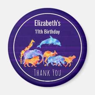 Wild Animals Event Thank You Magnet
