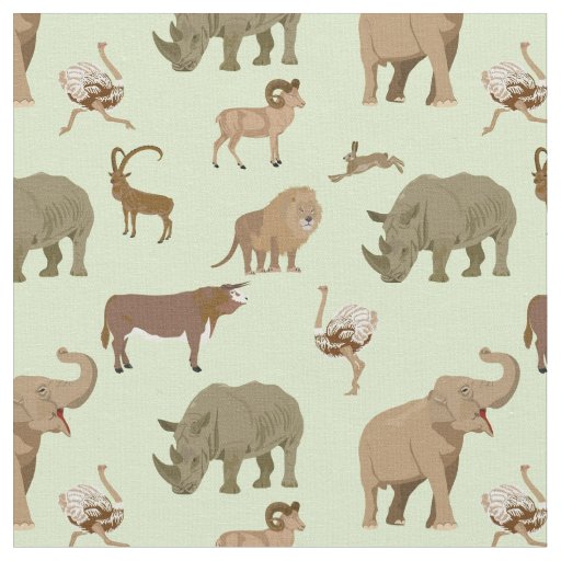 Wild animals fabric
