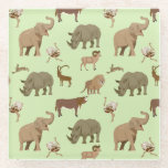 Wild animals glass coaster