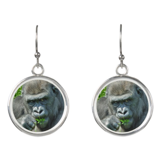 WILD ANIMALS - GORILLAS EARRINGS (Front)