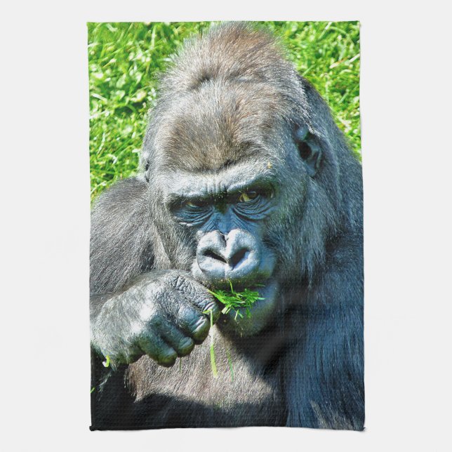 WILD ANIMALS - GORILLAS KITCHEN TOWEL (Vertical)