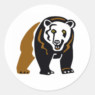 Wild animals Grizzly BEAR - Nature - Conservation Classic Round Sticker