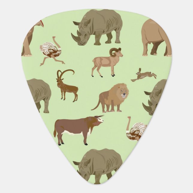 Wild animals guitar pick (Front)