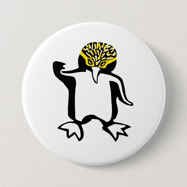 Wild animals -Happy PENGUIN - Wildlife Button (Front)