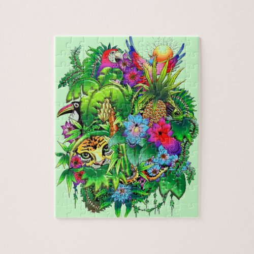 Wild Animals hidden in Surreal Jungle Jigsaw Puzzle