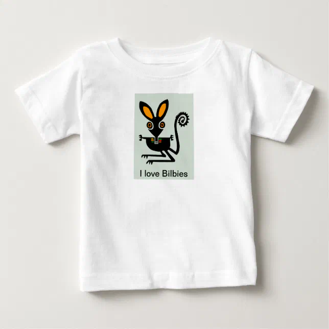 Wild animals I love BILBIES Marsupial Baby TShirt Zazzle