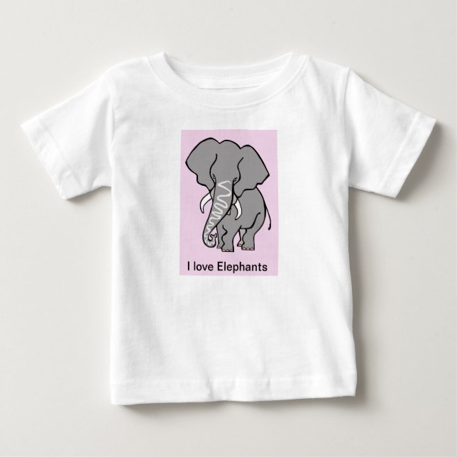Wild animals - I love ELEPHANTS - Nature Baby T-Shirt (Front)